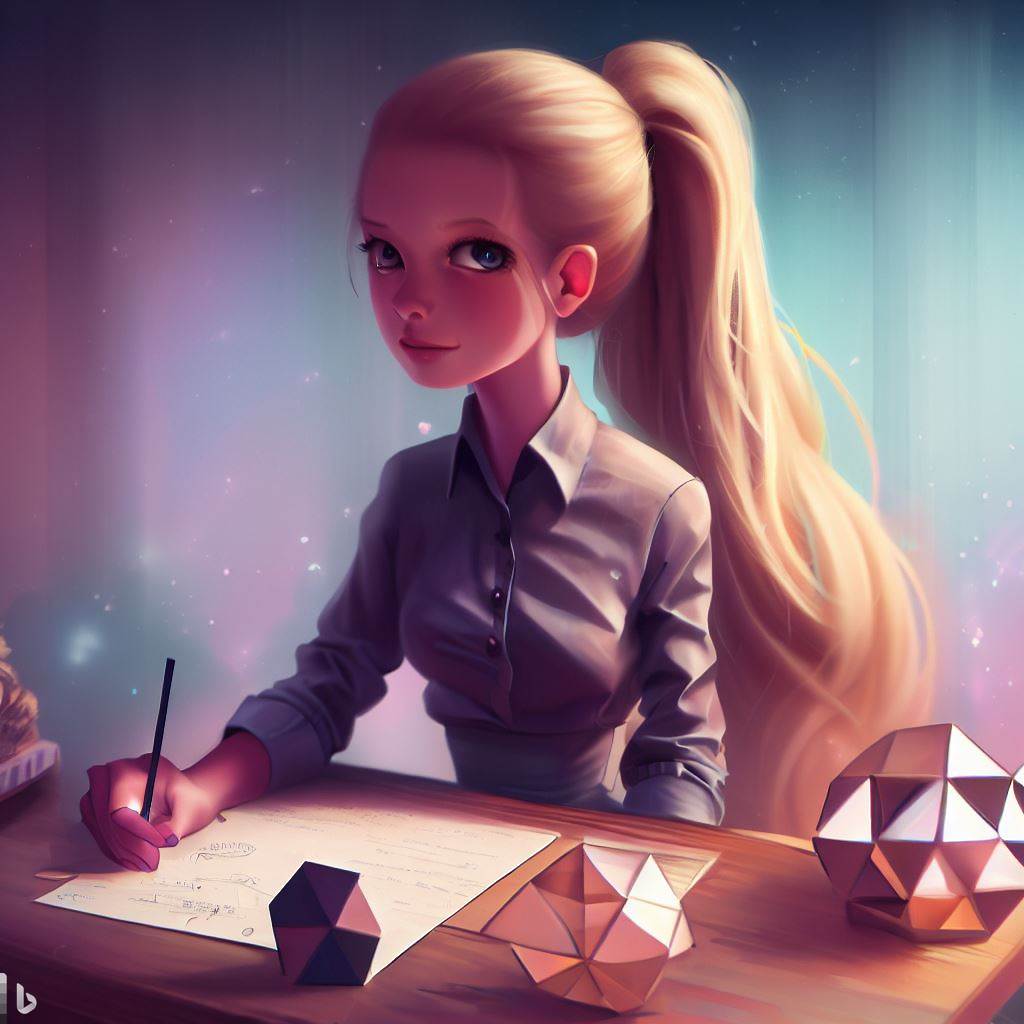 Niña haciendo geometría