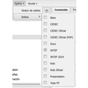 Menú Estilos Modo avanzado