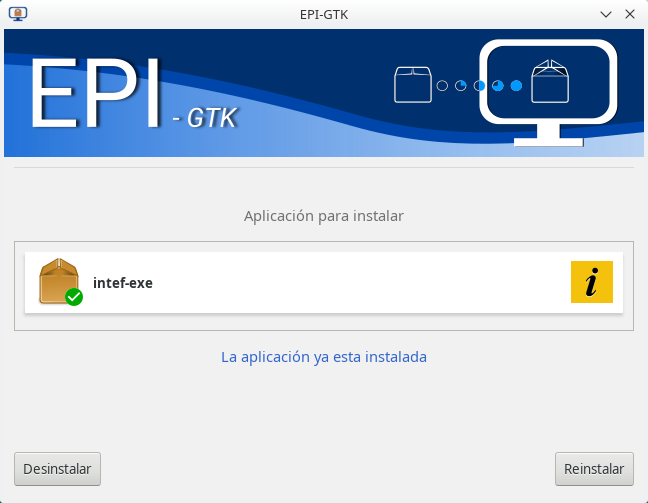 Instalación paquete intef-exe
