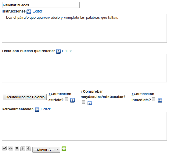 rellenar huecos rellenar huecos
