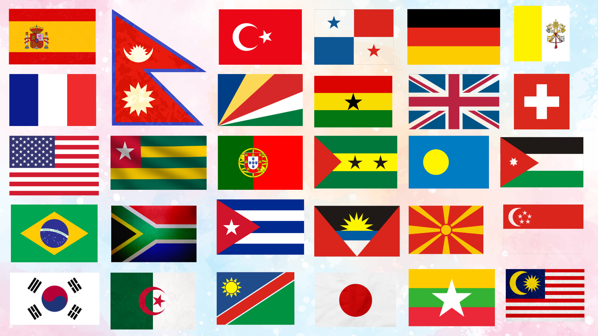 Póster con banderas