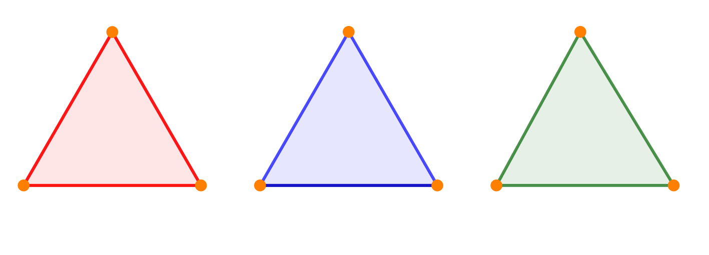 Tres triángulos