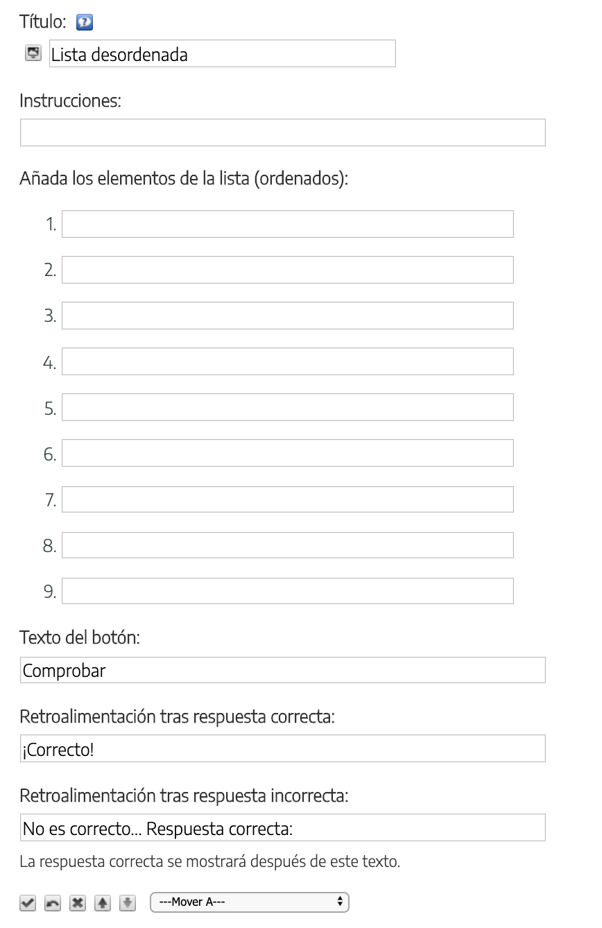 lista desordenada