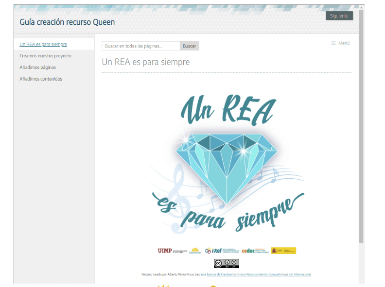 visualización como sitio web