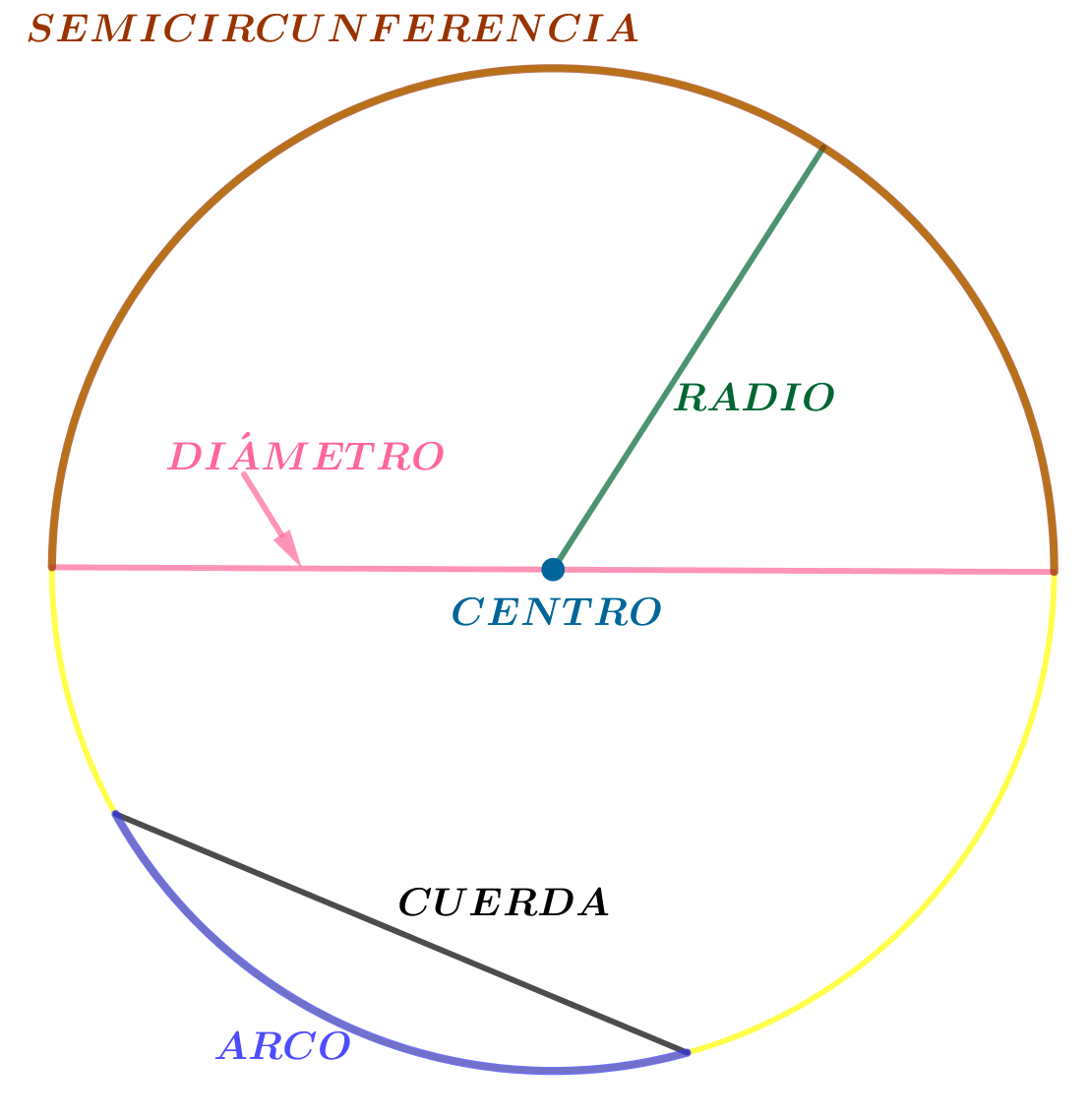 Elementos de la circunferencia